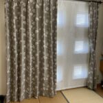 新宿区O様邸の和の雰囲気のドレープカーテンとレースシェード